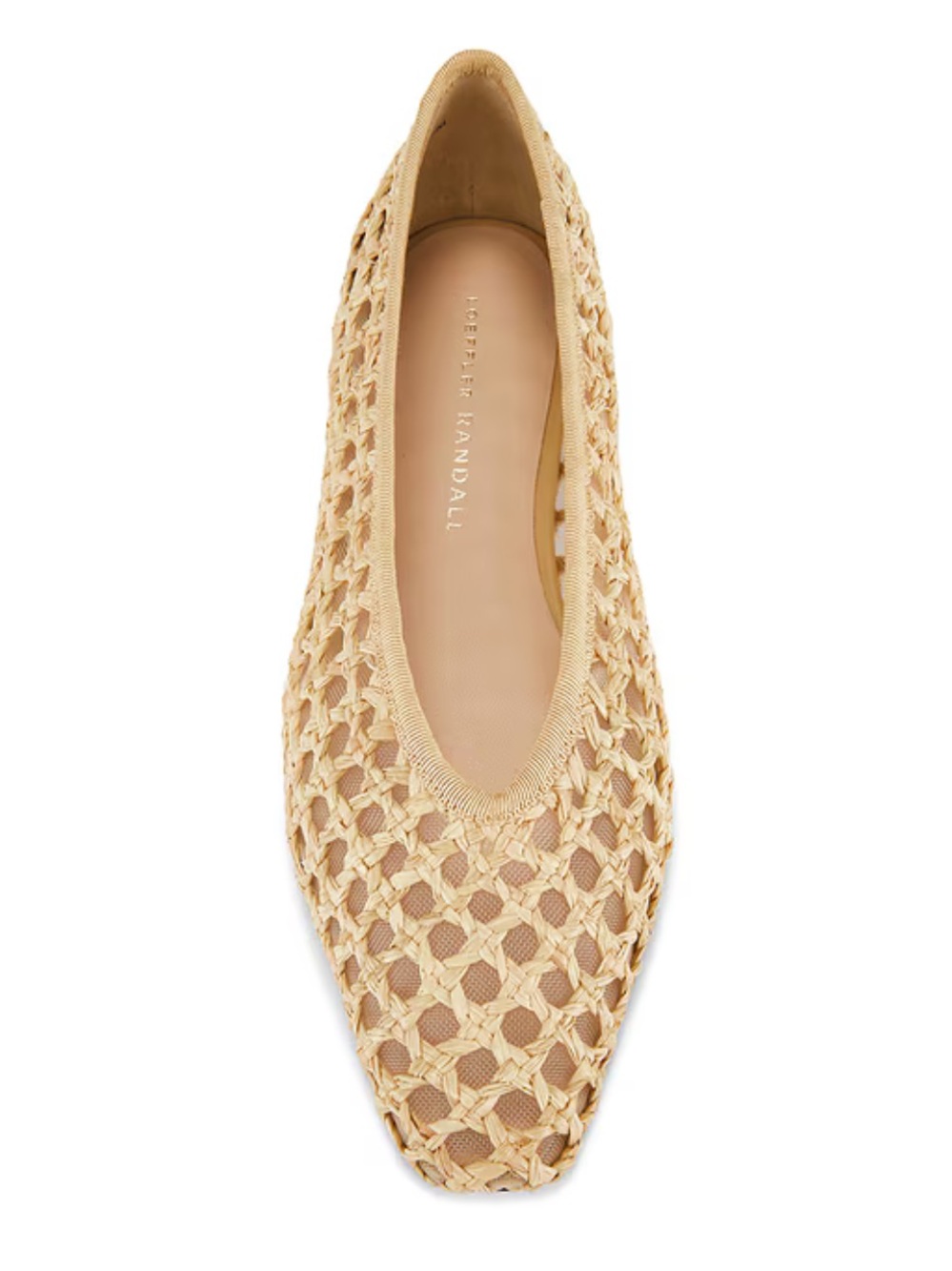 Loeffler Randall Emery Ballet Flats Natural Crochet Raffia Woven shoes Revolve 8